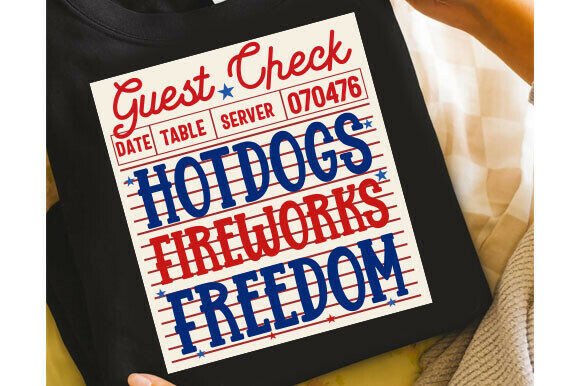 4th of July Guest Check PNG SVG