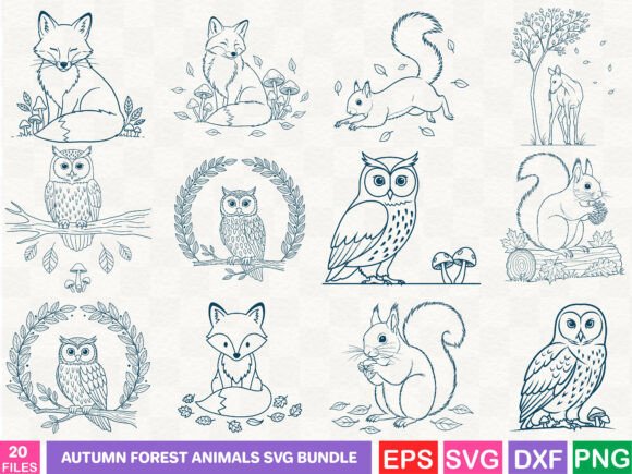 Autumn Forest Animals SVG Bundle