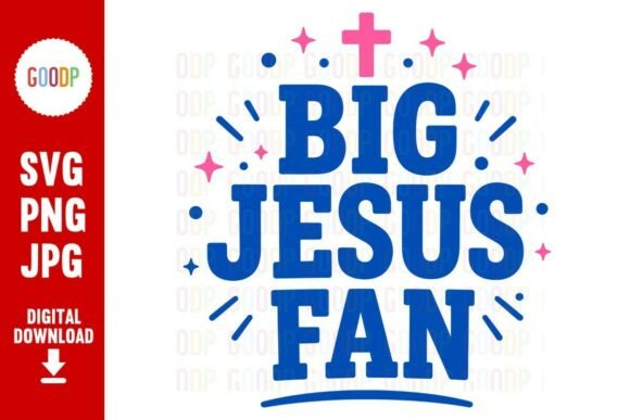 Big Jesus Fan Christian SVG