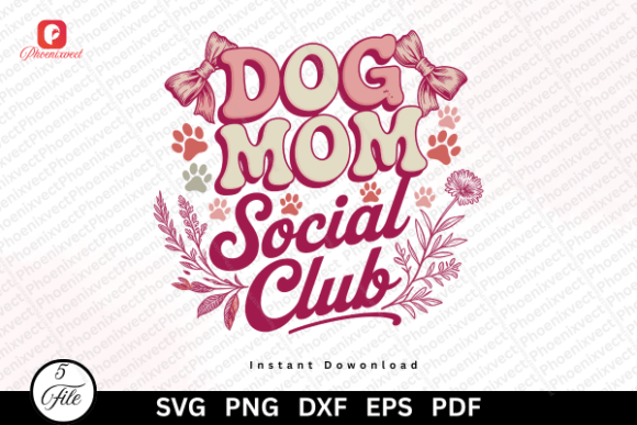 Coquette Puppy Dog Mom Social Club SVG
