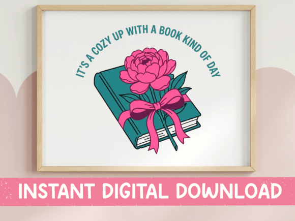 Cozy Book Day SVG PNG Digital Download