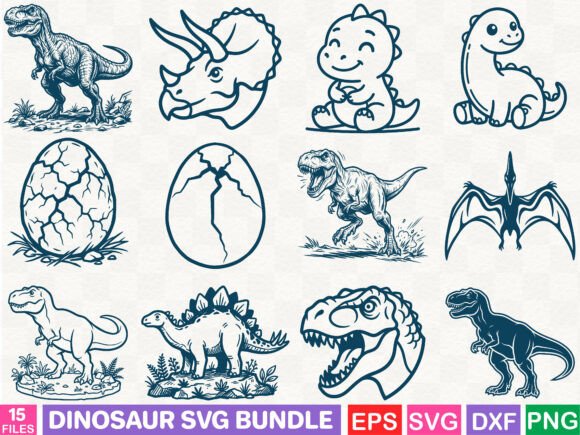 Dinosaur SVG Bundle