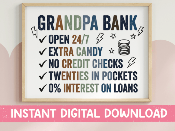 Grandpa Bank Checklist SVG PNG