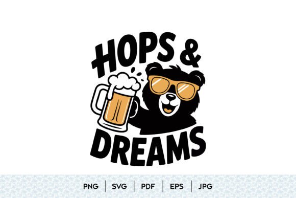 Hops Dreams Beer Bear SVG