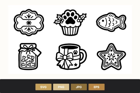 Pet Themed Cookie and Mug Icons