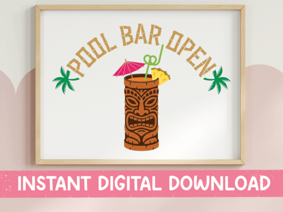 Pool Bar Open Tiki SVG