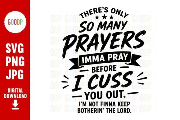 Sarcastic Pray Cuss SVG