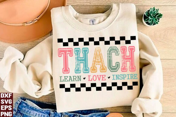 Teacher SVG: Teach Love Inspire, PNG