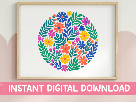 Wildflower Circle SVG PNG